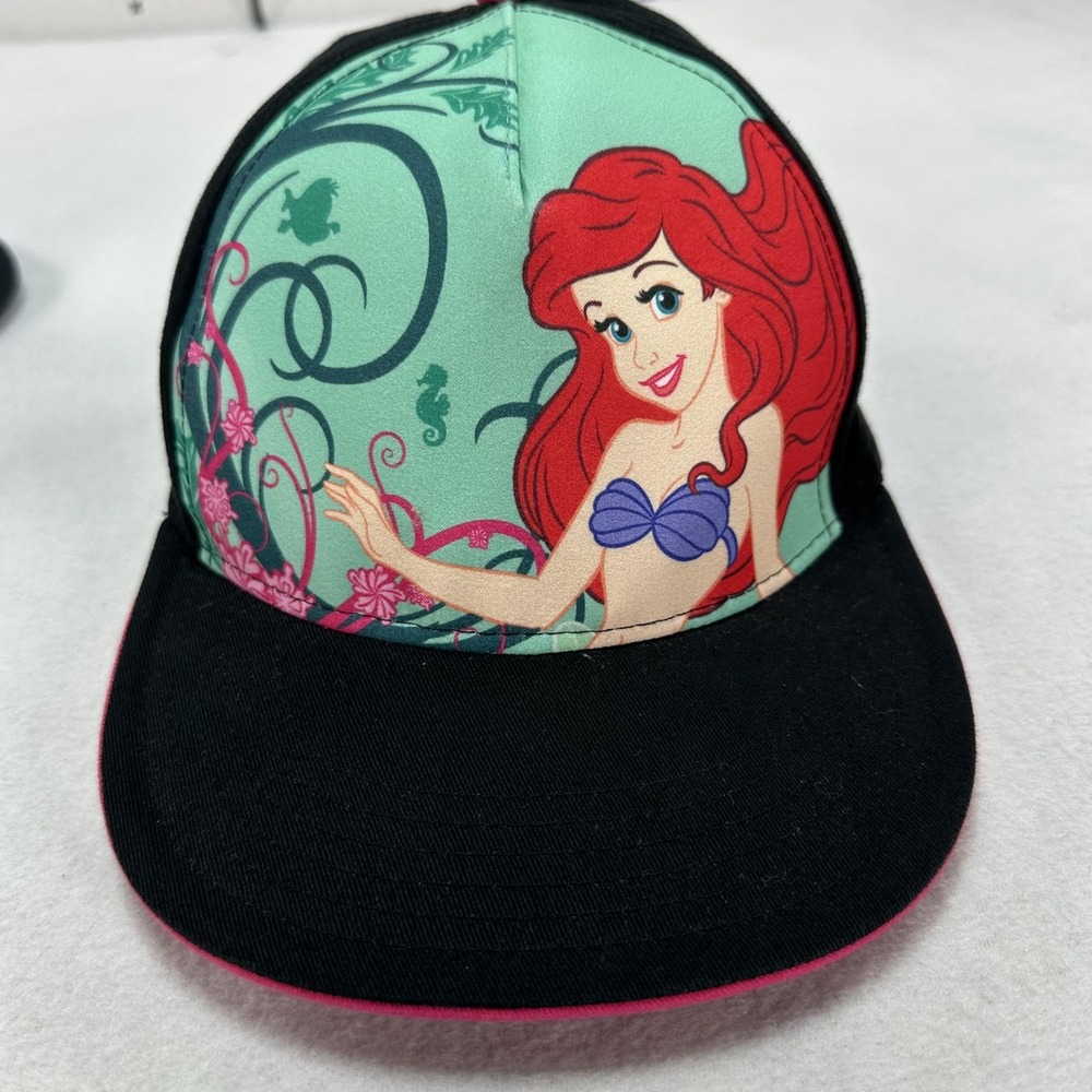 Disney Princess Hat Cap Snap Back Ariel Cinderella Jasmine Graphic Youth Fun - Picture 13 of 16